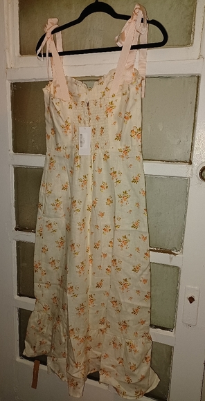 Stunning New Reformation Vale Pink Floral Midi Dress 12 - Picture 5 of 5